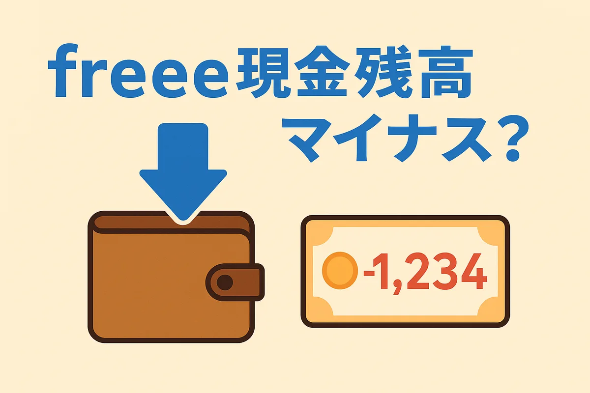 freeeで現金残高がマイナスになる原因と直し方