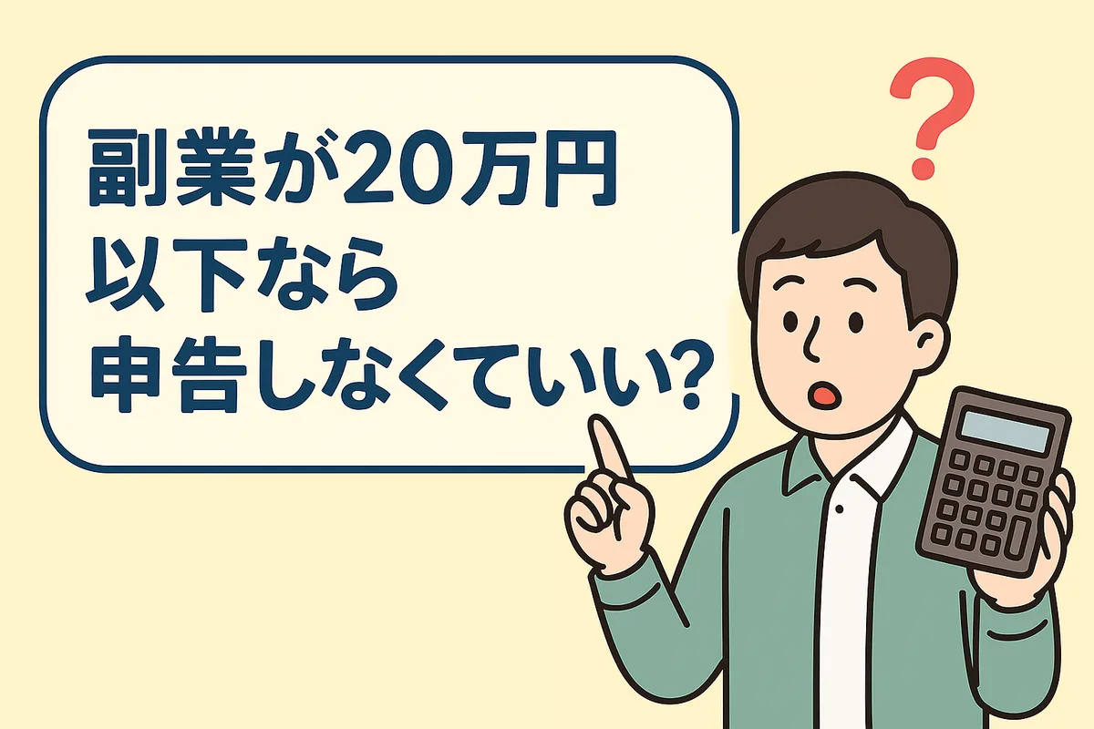 副業20万円以下なら申告不要?よくある勘違い